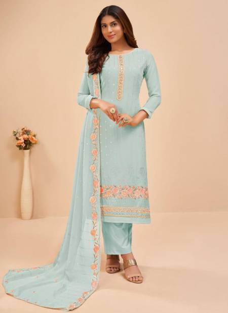 Light Blue Colour Alizeh Murad Vol 11 New Latest Designer Ethnic Wear Georgette Salwar Suit Collection 2047 B